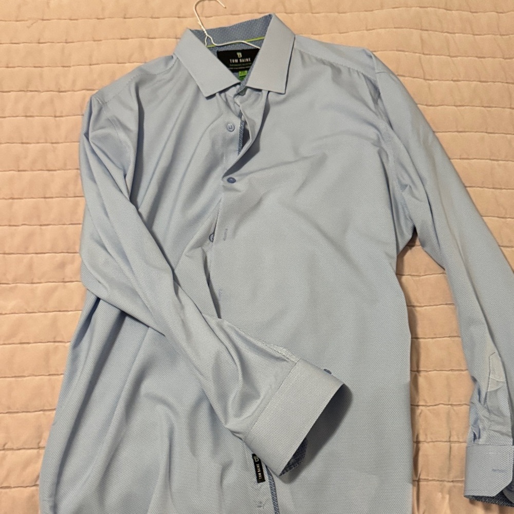 Light Blue Men's Dress Shirt by Tom Baine